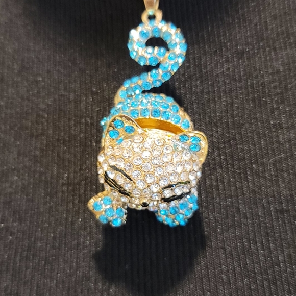 Betsey Johnson Jewelry - NWT Crystal Kitty necklace by Betsey Johnson